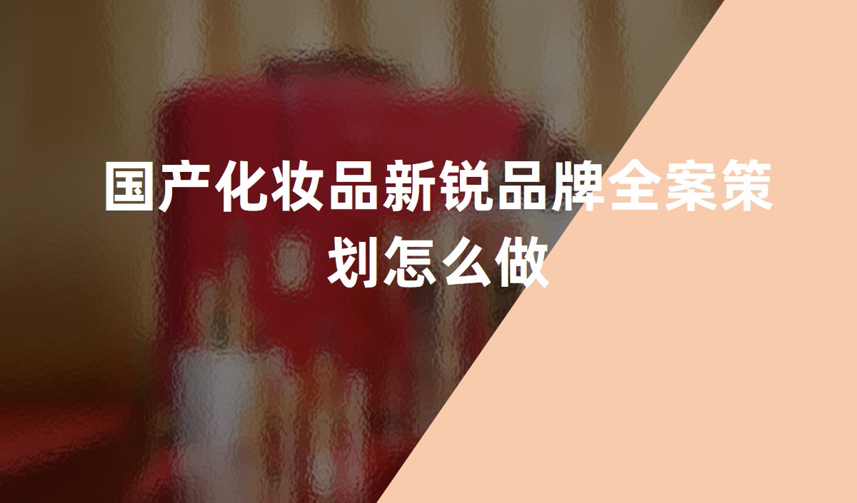 國產化妝品新銳品牌全案策劃怎么做