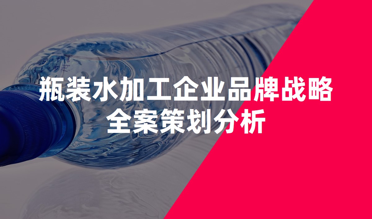 瓶裝水加工企業品牌戰略全案策劃分析